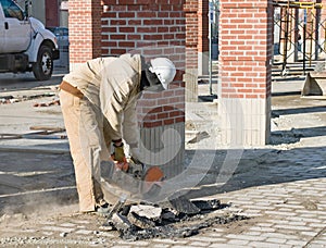 Cutting Out Asphalt