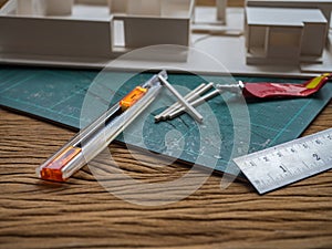 Cutting paper architectural model