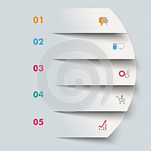 Cutting 5 Paper HalfCircle Banners