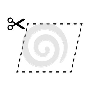 Cutting parallelogram shape worksheet element