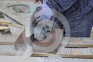 Cutting Pavings Stones