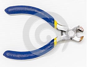 Cutting plier on white