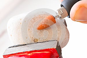 Cutting and polishing stone with rotary multi tool