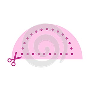 Cutting practice activites semicircle shape symbol element for preschool scissors activity for motor skills development