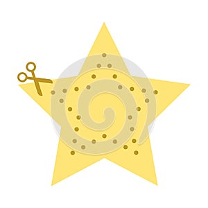 Cutting practice activites star shape symbol element for preschool scissors activity for motor skills development