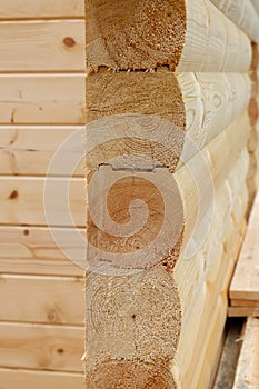 Cutting of profiled beam walls, blanks for windows and doors, construction of new rural house