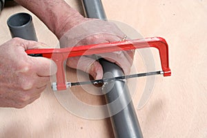 Cutting pvc pipe