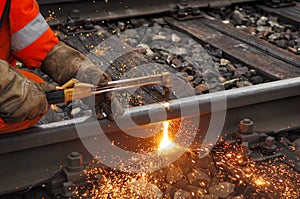 Cutting a rail