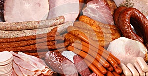 Cutting sausage and meat