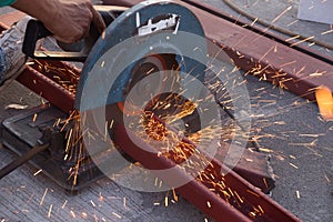 Cutting Steel channel (steel C chanel) with grinder