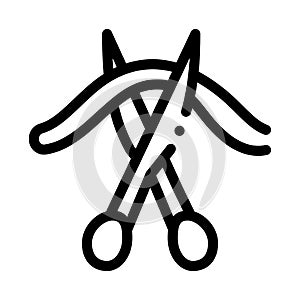 cutting umbilical cord black icon vector illustration