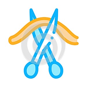 cutting umbilical cord color icon vector illustration