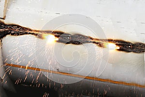 Cutting unusable metal with fire.