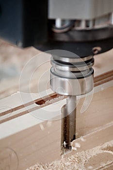 Cutting wood on CNC milling