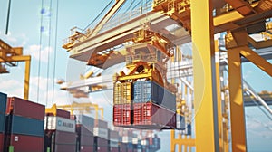 Cuttingedge automated cranes loading and unloading containers from a ship streamlining the process and reducing