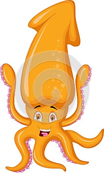 Cuttlefish cartoon isolated