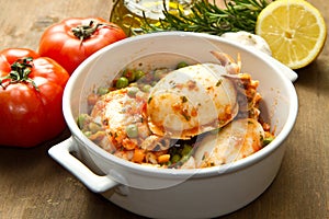 Cuttlefish with peas