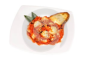 Cuttlefish with tomato sauce