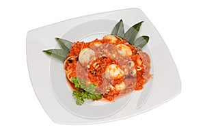 Cuttlefish with tomato sauce