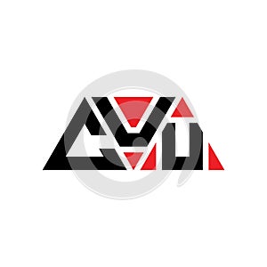 CUU triangle letter logo design with triangle shape. CUU triangle logo design monogram. CUU triangle vector logo template with red