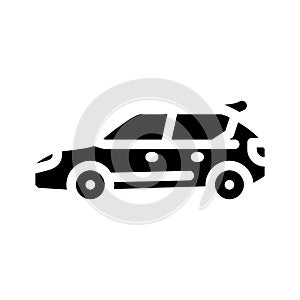 cuv crossover glyph icon vector illustration