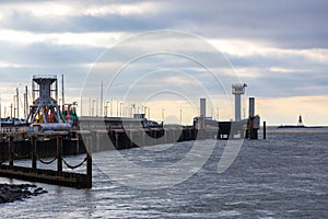 Cuxhaven port city germany