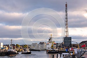 Cuxhaven port city germany