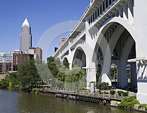 Cuyahoga river in Cleveland photo