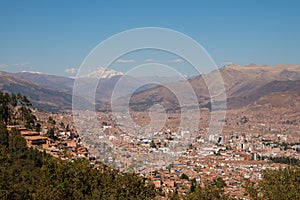 Cuzco with snow-capped mountain