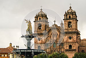 Cuzco Square and Cathedral in Peru photo