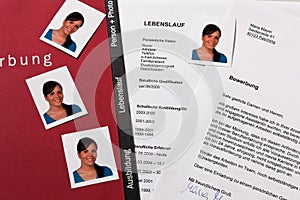 CV and application letter in German