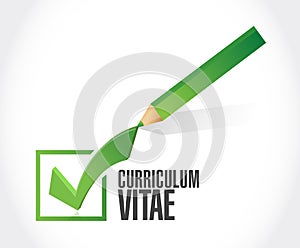 cv, curriculum vitae check mark sign concept