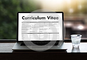 CV - Curriculum Vitae (Job interview concept with business CV re