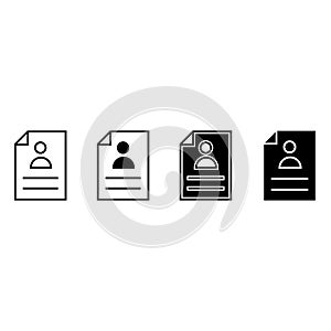 CV icon vector. Resume illustration sign. User data user data.