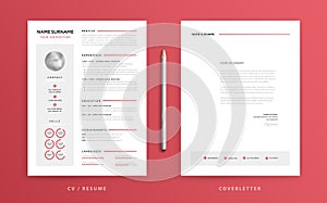 CV / resume and cover letter template. Super clean and clear mod