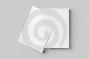 Cv, resume, letterhead, invoice mockup. Stack of A4 papers on a grey background