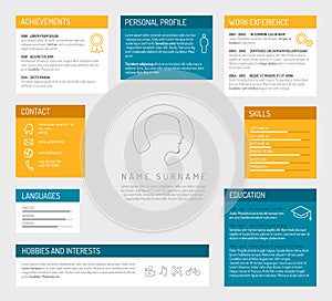 Cv / resume template dashboard