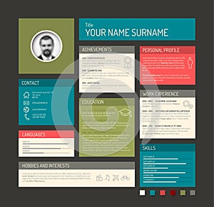 Cv / resume template dashboard
