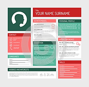 Cv / resume template dashboard