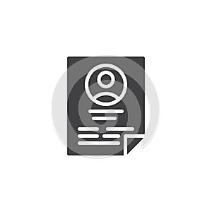 CV resume vector icon