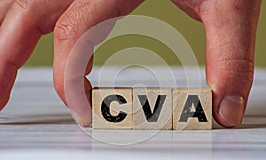 CVA acronym Cerebrovascular Accident stroke concept. CVA