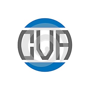 CVA letter logo design on white background. CVA creative initials circle logo concept.