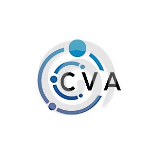 CVA letter logo design on white background. CVA creative initials letter logo concept. CVA letter design