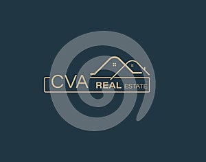 CVA Real Estate and Consultants Logo Design Vectors images. Luxury Real Estate Logo Design