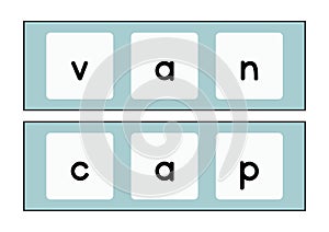 CVC Short Vowel Words Flashcards - 5 photo