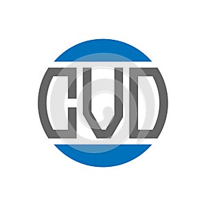 CVD letter logo design on white background. CVD creative initials circle logo concept. photo
