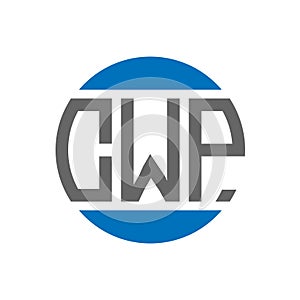 CWP letter logo design on white background. CWP creative initials circle logo concept.