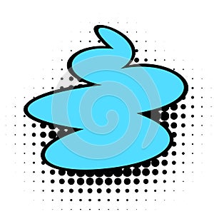 Cyan Abstract Swirl Pop Art