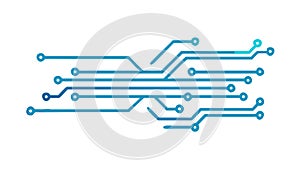 Blue Electronic Circuit Board Vector, vector design Generative AI