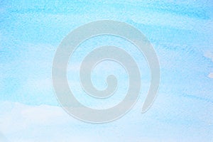 Cyan blue watercolor abstract background